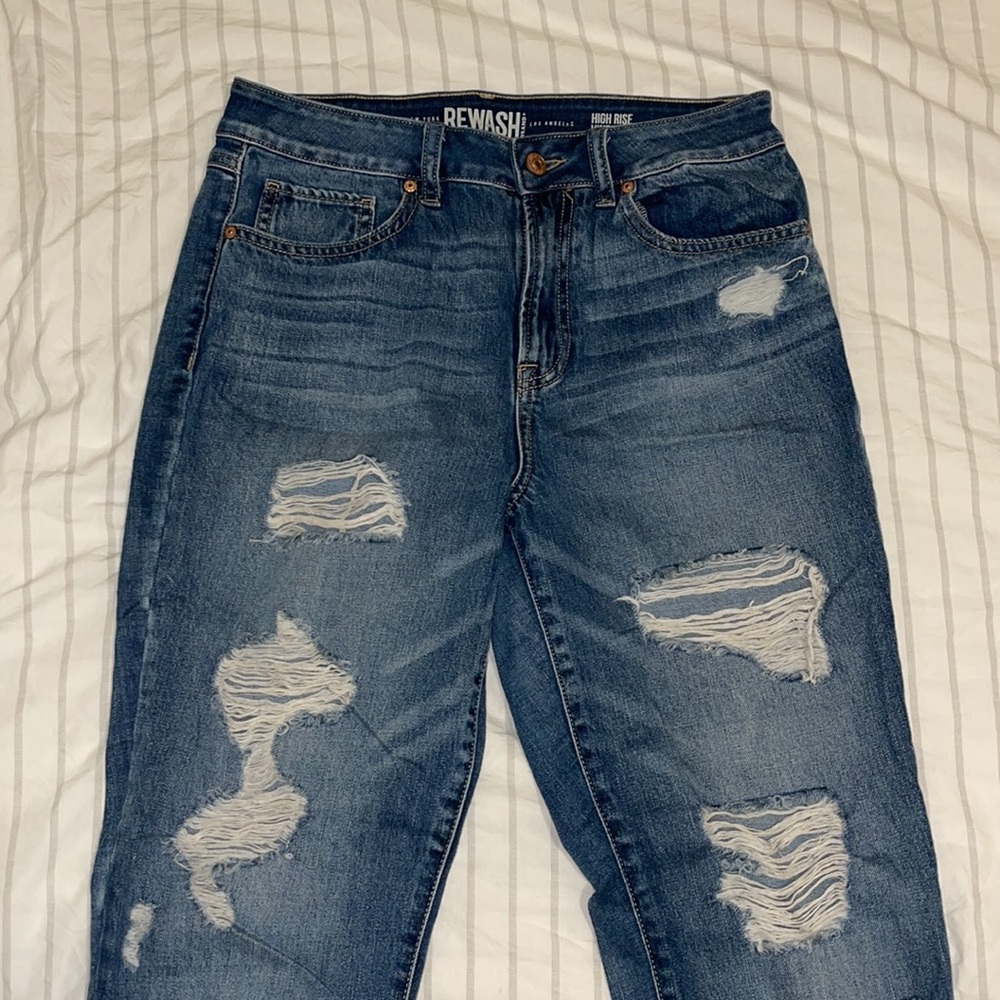 Rewash High Rise Distressed Jean - Picture 2 of 7